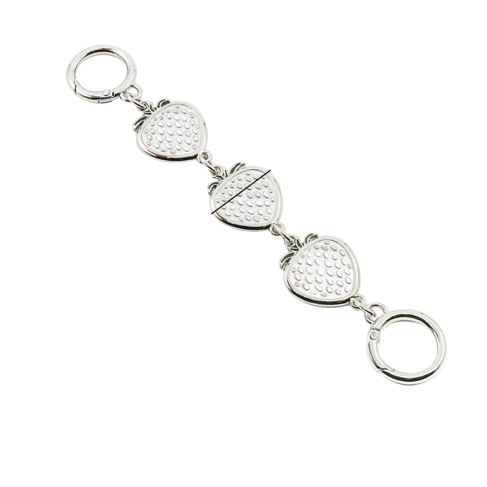Wholesale Heart-shaped bag strap with extension chain Keychains