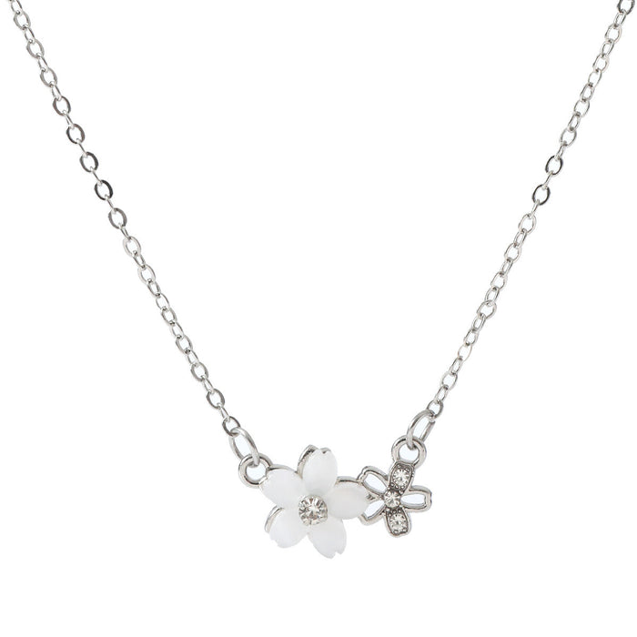 Wholesale New romantic cherry blossom necklace with a light luxury spring style, niche and high-end feeling, collarbone chain accessory