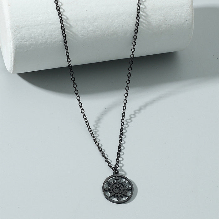 Wholesale Stainless Steel Compass Pendant Men's Necklace JDC-NE-ChengHan021