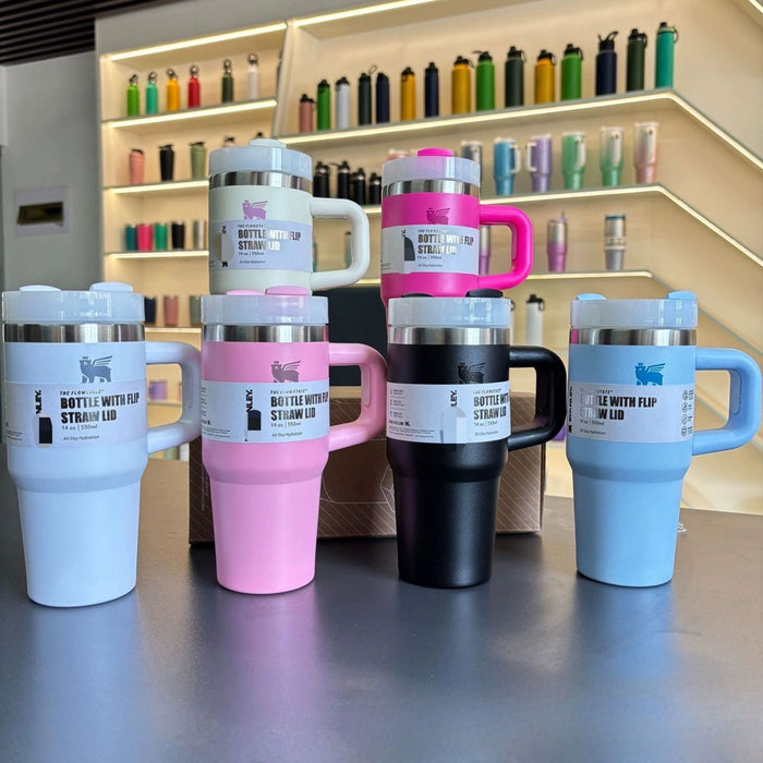 Wholesale stainless steel vacuum beer mug with handle for car children' s car handle cup