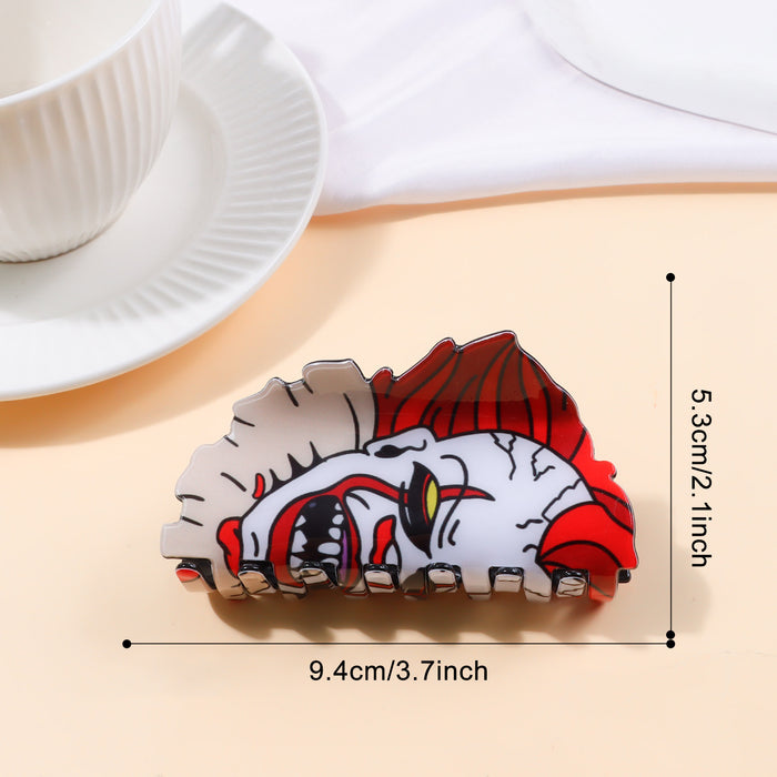 Wholesale  Dark Ghost Face Catching Cartoon Clown Hairclip Shark Clip Hair Ornament Female