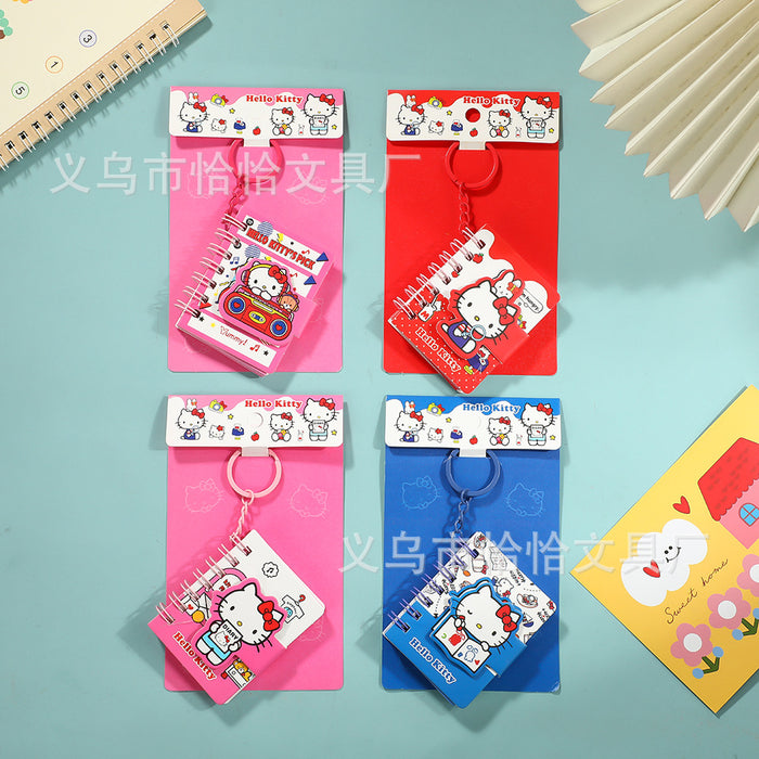 Wholesale 2pcs Coil Notebook High-Value Color Page Keychain Notebook