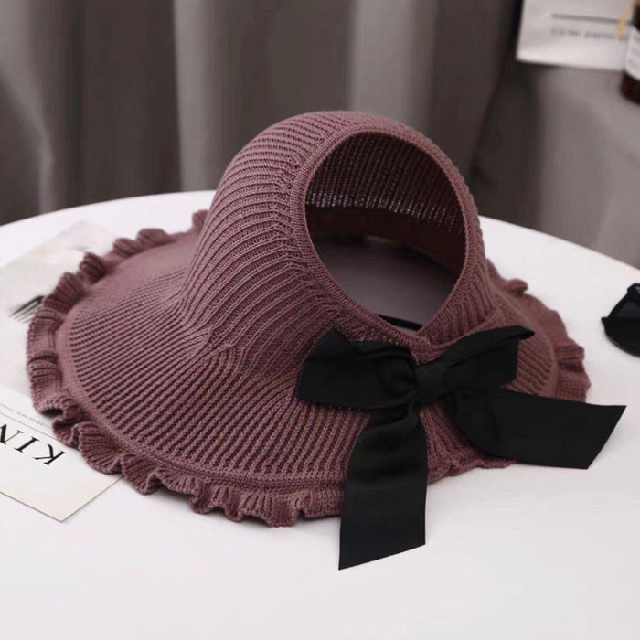 Wholesale Sun hat, foldable, sun hat, sun protection bow, versatile, empty top