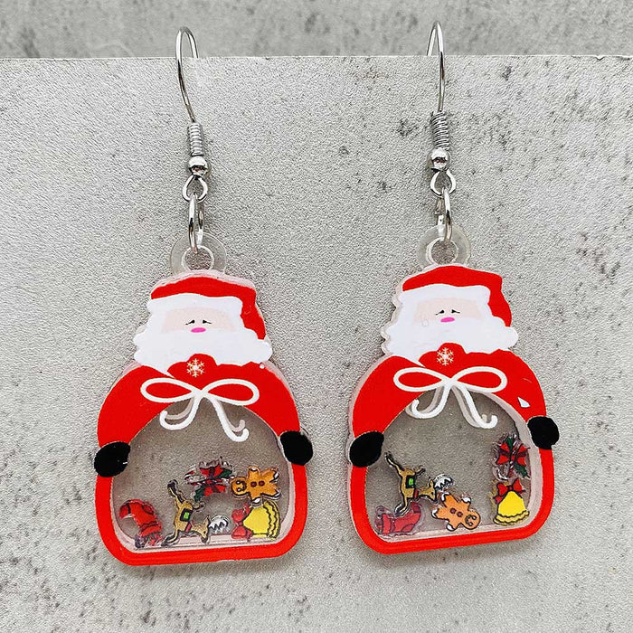 Wholesale Christmas Earrings Christmas Tree Snowman Elk Shaker Earrings Christmas Ornaments Gifts