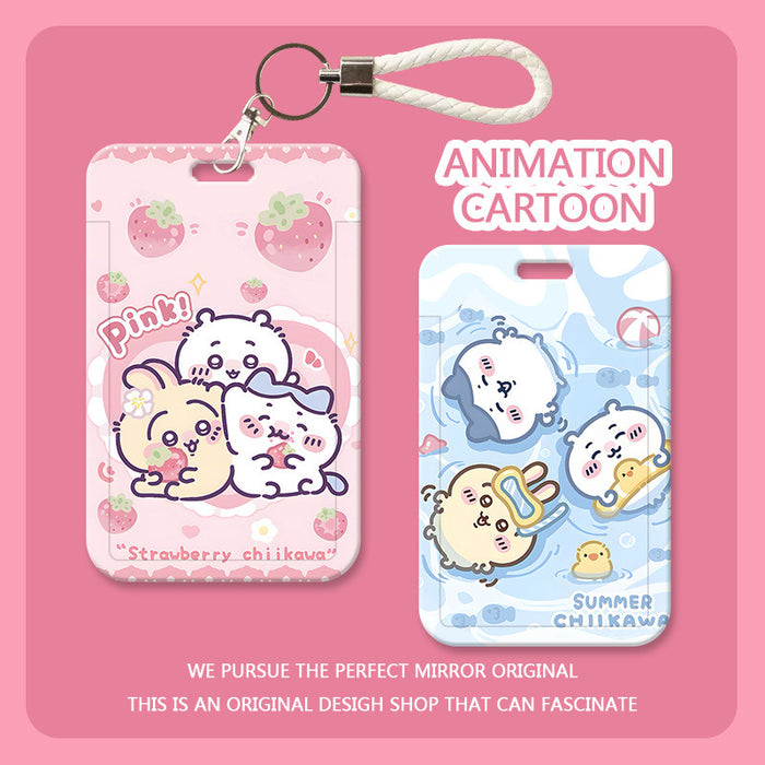 Wholesale Cute Cartoon Card Holder Lanyard Keychain