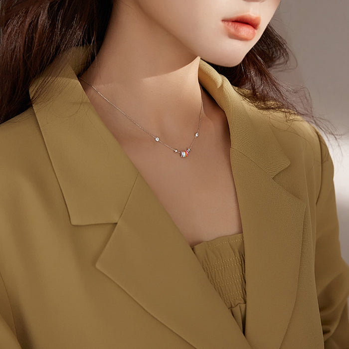 Wholesale Small niche design circle, light luxury necklace, light luxury style, fashionable temperament, versatile, high-end feeling, collarbone chain