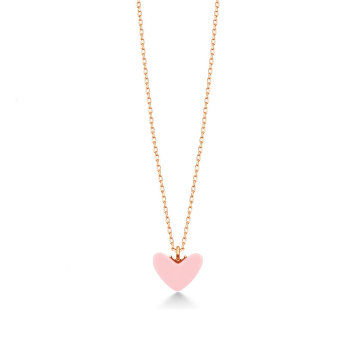 Wholesale Pure silver heart-shaped necklace, women's design pendant, collarbone chain