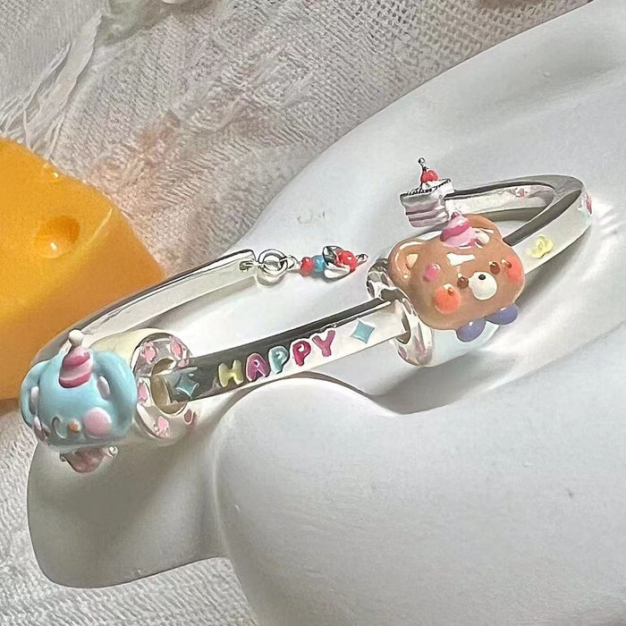 Wholesale Little Bear Party Bracelet Fashion Style Versatile Cute Cartoon Advanced Design Jewelry