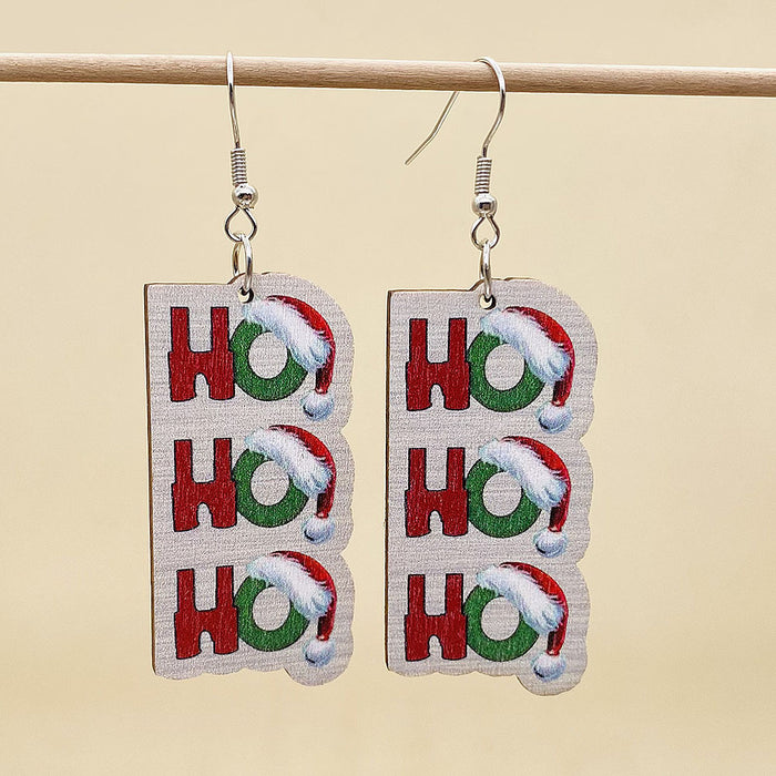 Wholesale Christmas Wooden Earrings JDC-ES-Susheng012