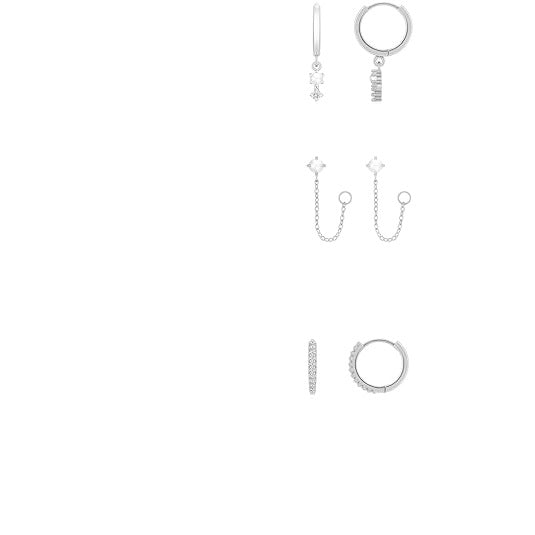 Wholesale Real gold brass electroplated fashionable women's zircon inlaid chain tassel pendant women's earrings