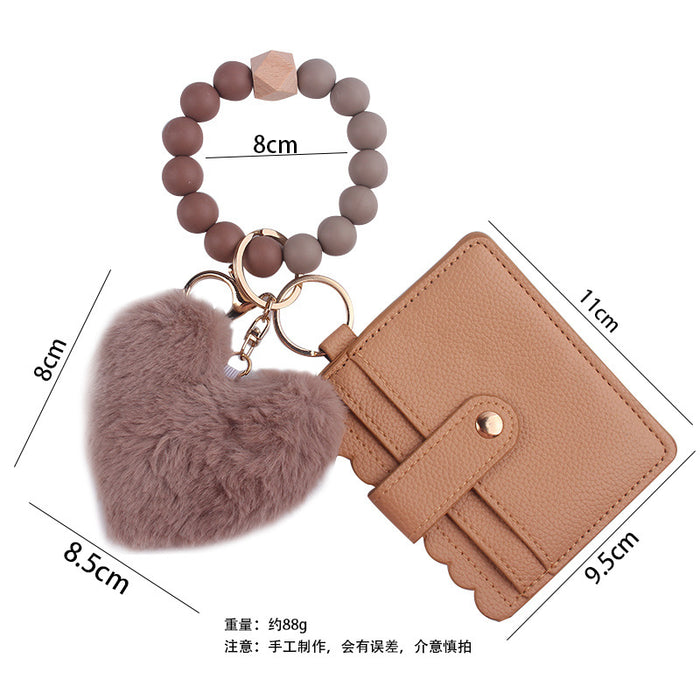Wholesale  Cartoon Plush Love Card Bag Jewelry