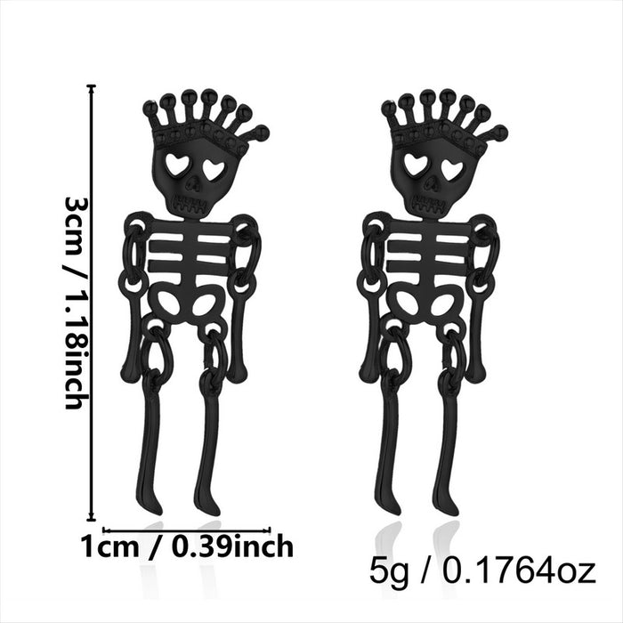 Wholesale Halloween Punk Skull Skeleton Earrings Party Jewelry Accessory