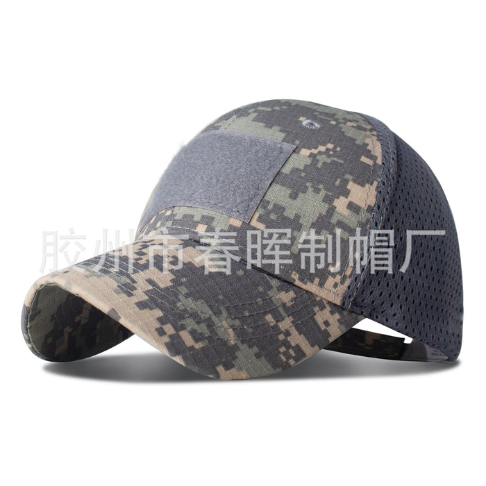 Wholesale New camouflage baseball cap, military fan sun hat, grid duckbill cap, python patterned military training cap