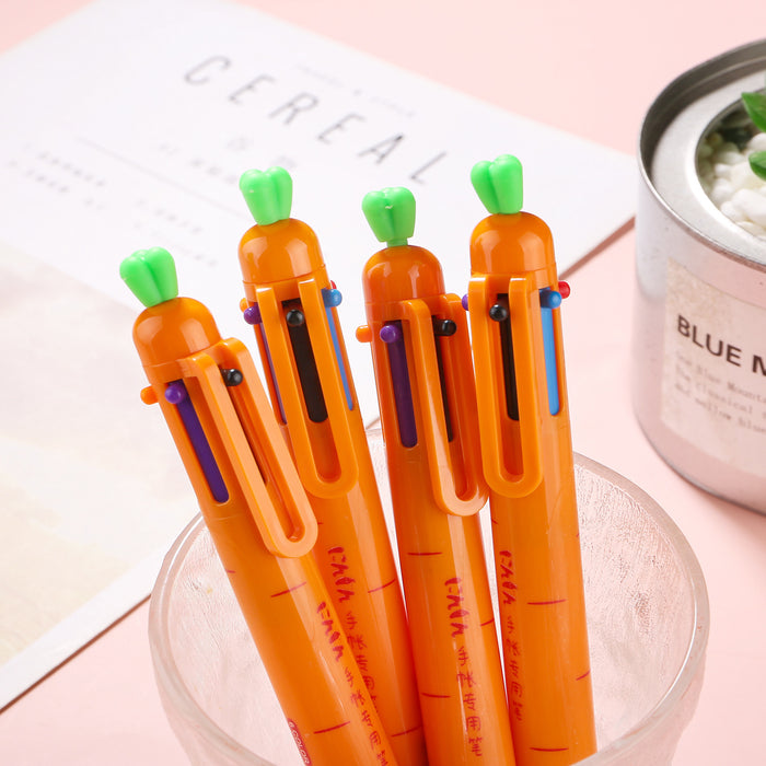 Wholesale Cartoon Carrot 6-Color Bead Pen