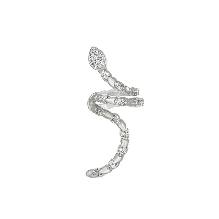 Wholesale Zircon inlaid small snake ear clip with personality and temperament, snake shaped ear bone clip with European and American style, no ear hole earrings