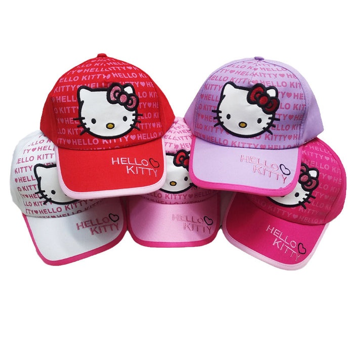 Wholesale Children's embroidered baseball cap, cute cartoon cat duckbill cap, children's sun protection and sunshade hat