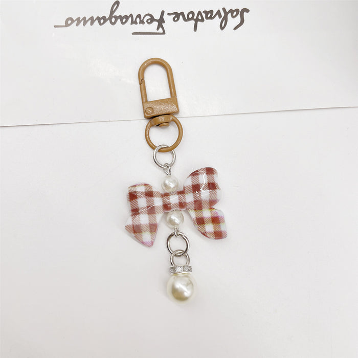 Wholesale Soft Touch Lacquer Bow Keychain Mixed Color Plastic Bag Charm MOQ≥2