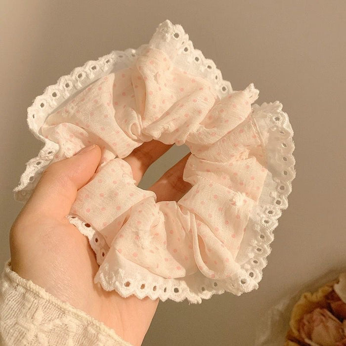 Wholesale Lace Wave Dot Large Bowel Ring Head Large Hair Accessories