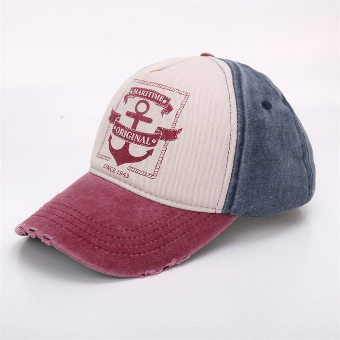 Wholesale Washed denim tongue hats for men and women, used baseball caps
