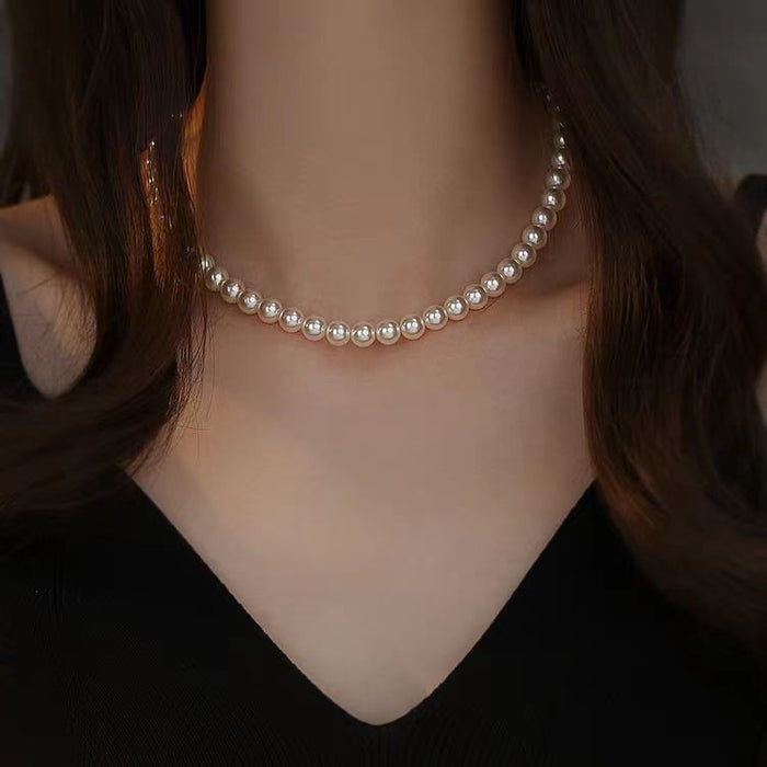 Wholesale Pearl necklace women's magnetic buckle Australian white pearl necklace pearl necklace