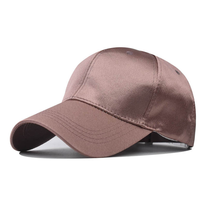 Wholesale Bright colored light plate baseball cap, silk duck tongue cap, baseball cap