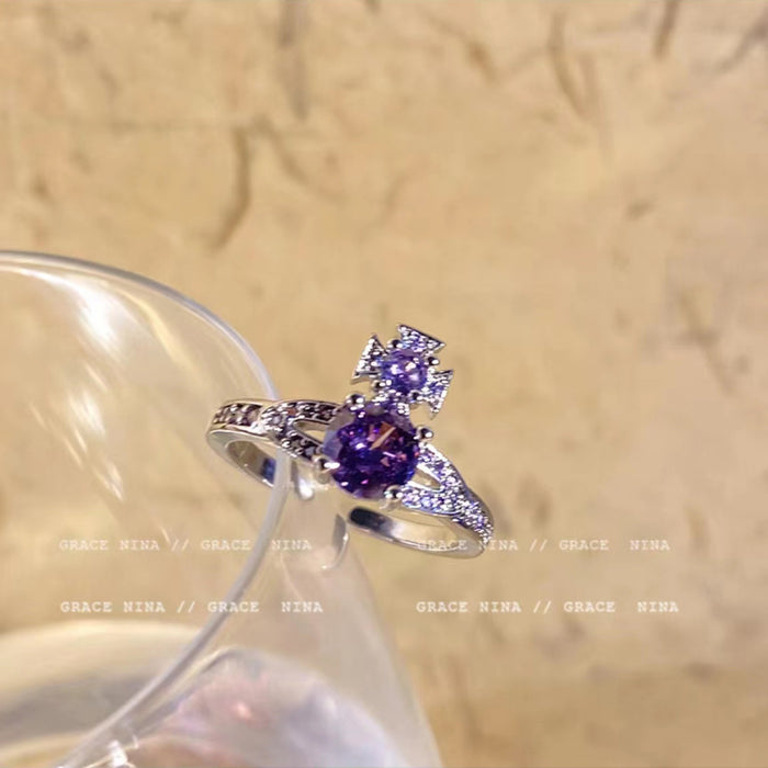 Wholesale Sparkling Diamond Open Adjustable Ring