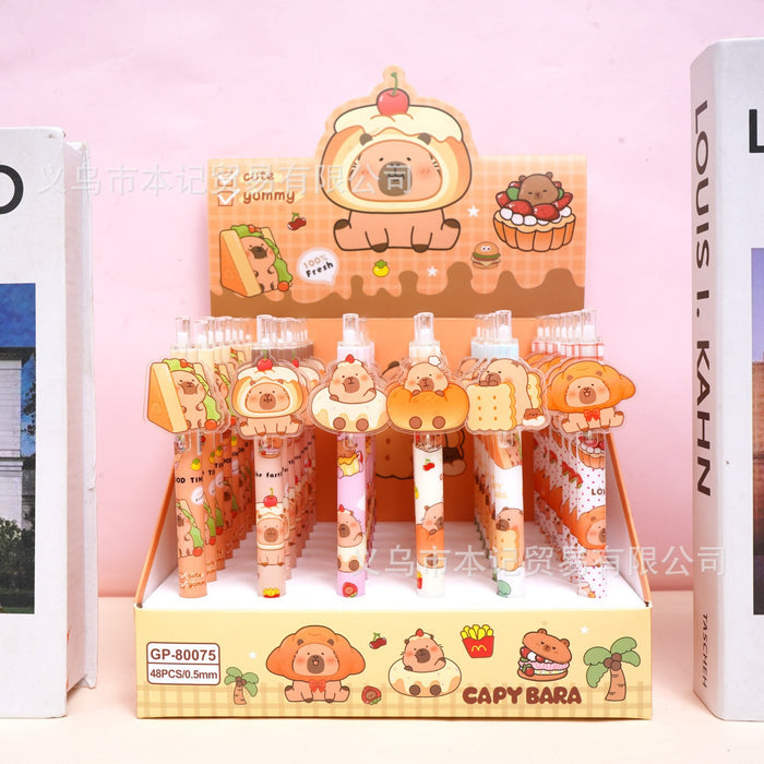 Wholesale 48pcs Cartoon-printed acrylic student push-button pen