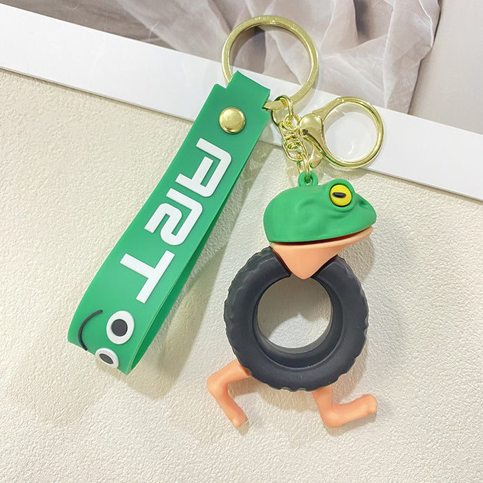 Wholesale Funny Abstract Animal Keychain Pendant Wooden Man Shark Bag Accessories Creative Gifts