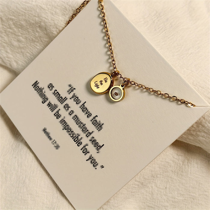 Wholesale Mustard Seed Faith Inspirational " Be the Light"  Pendant Stainless Steel Necklace