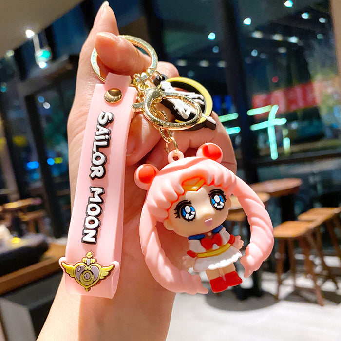 Wholesale Cartoon Cartoon keychain creative car key chain ring accessories bag pendant female