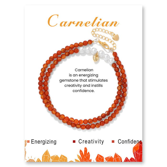 Wholesale 4mm stone bead necklace with heart pendant a choker style necklace