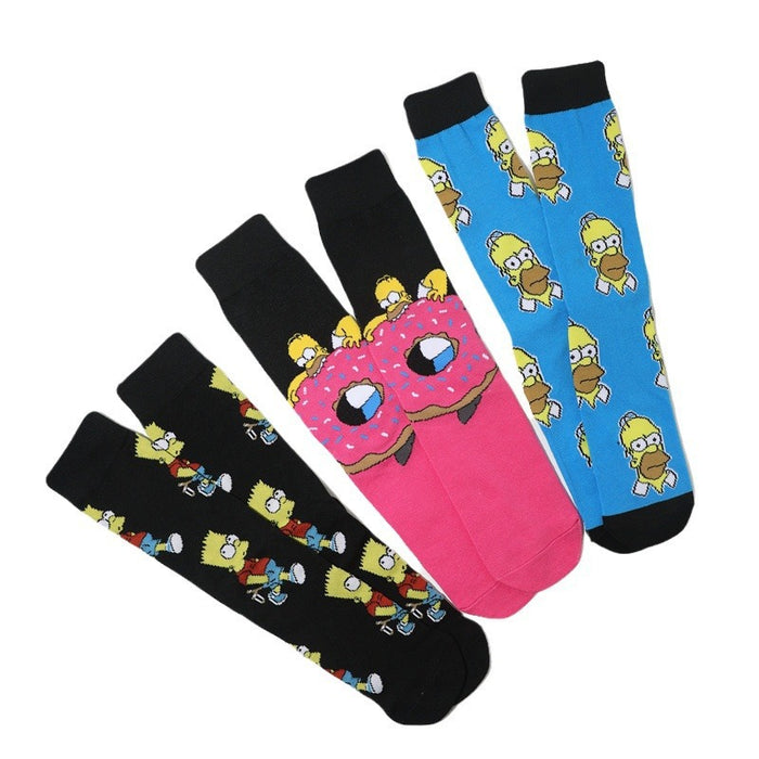 Wholesale Cartoon/ Anime Cotton Socks Mid-Calf