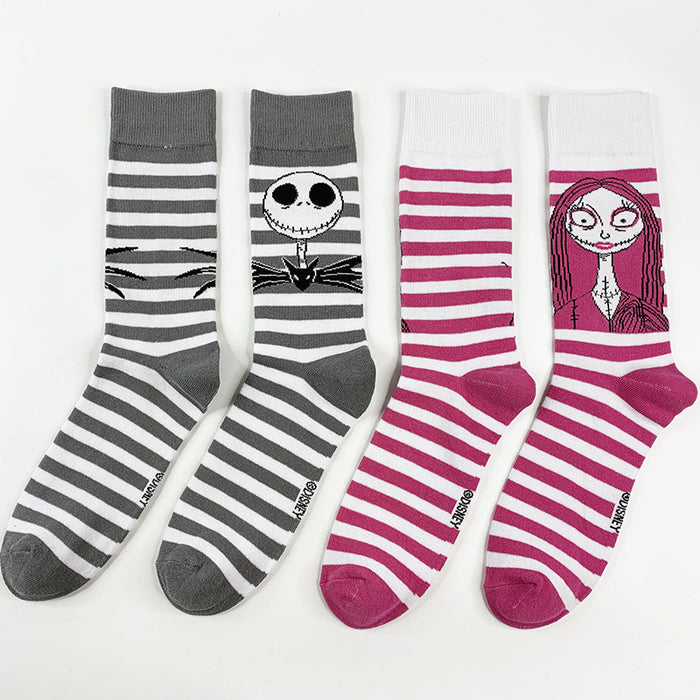 Wholesale Cartoon Striped Simple Middle Tube Cotton Socks JDC-SK-YiYan078