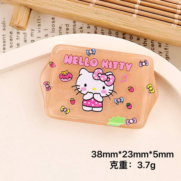Wholesale Cartoon DIY resin accessories, accessories, square plates, hair clips, phone cases, shoe buckles, keychains, pendants
