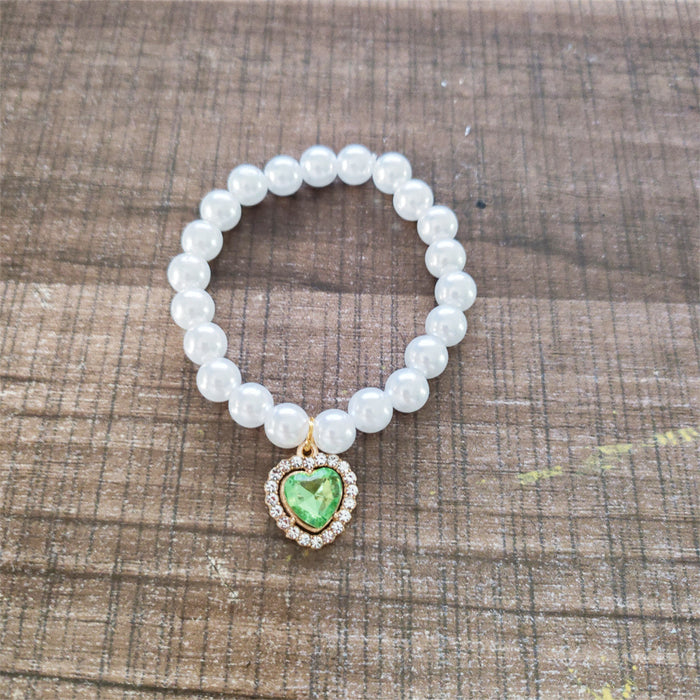 Wholesale Pearl heart necklace accessories hand-woven beaded jewelry accessories