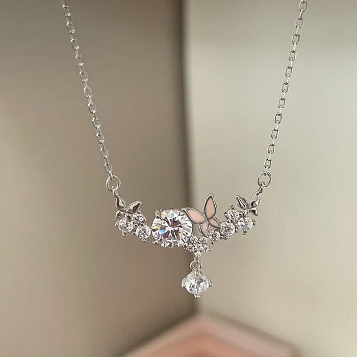 Wholesale Tassel Butterfly Necklace New Fashionable Light Luxury Design Clavicle Chain