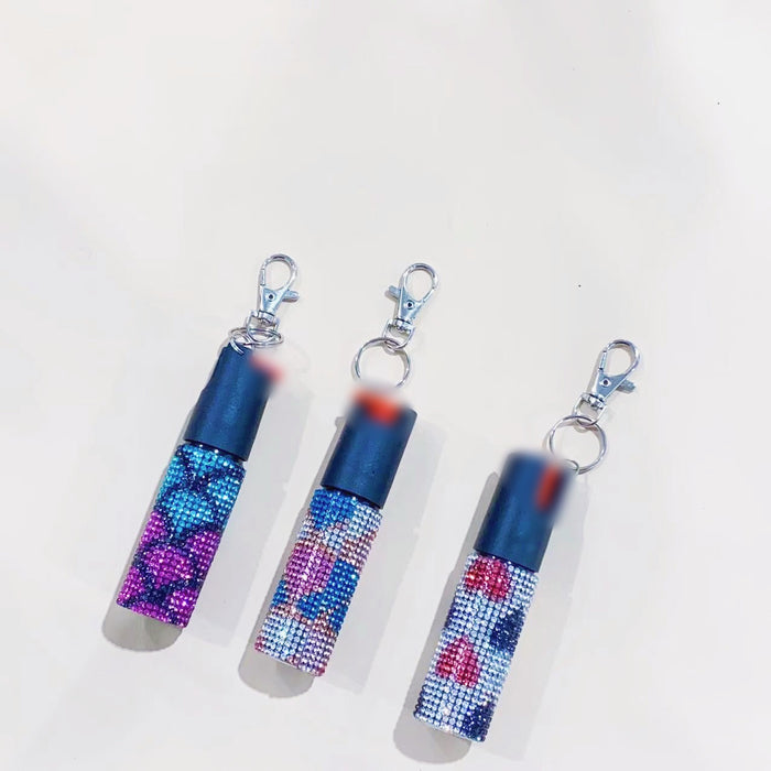 Wholesale Colored Diamond Keychain Perfume Bottles JDC-KC-YingH017