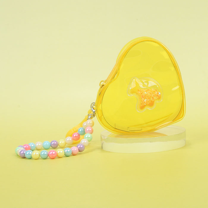 Wholesale Trendy Transparent PVC Jelly Coin Purse In Banana Color Portable Small Storage Pouch With Keychain Cute Everyday Bag Charm For Resale