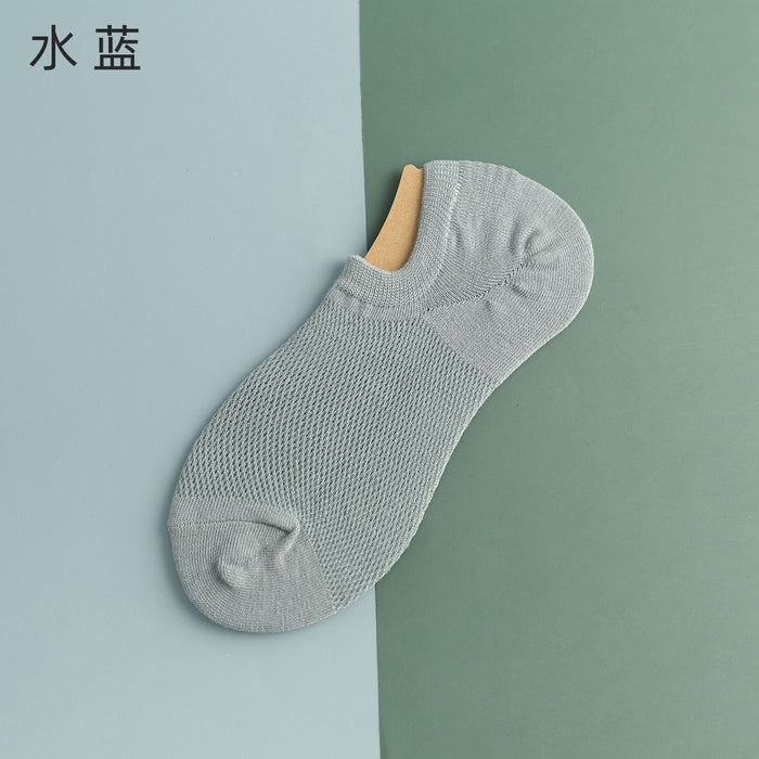 Wholesale Ship Socks Thin Short Socks Anti slip Shallow Mouth Invisible Socks Breathable Pure Cotton Mesh Socks