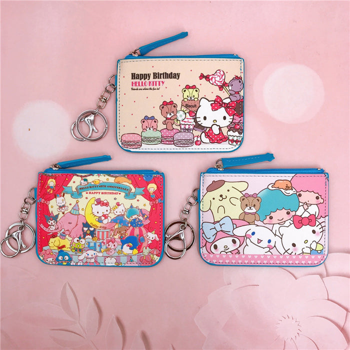 Wholesale PU Cartoon Printing with Key Ring Card Holder Coin Purse JDC-WT-YaLL018