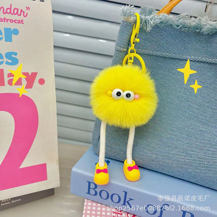 Wholesale Glasses plush pendant, niche keychain bag