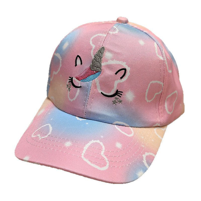 Wholesale Children's Unicorn Embroidered Baseball Hat, Cute Cartoon Duck Tongue Hat, Sunscreen and Sunshade Hat