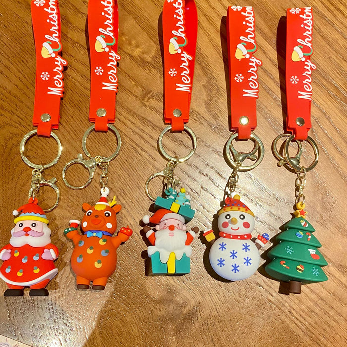 Wholesale Christmas Silicone Cartoon Doll Keychain JDC-KC-MingT087