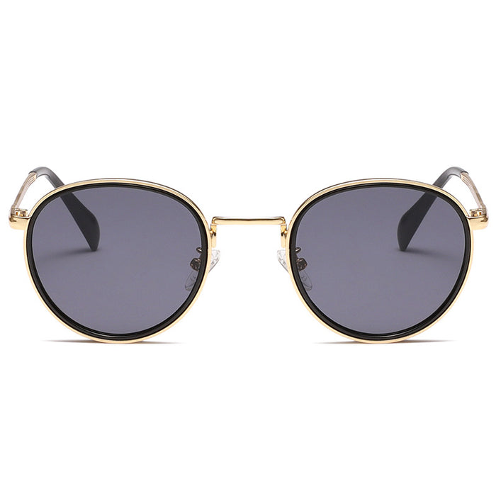 Wholesale Round-Frame Metal Anti-UV Sunglasses