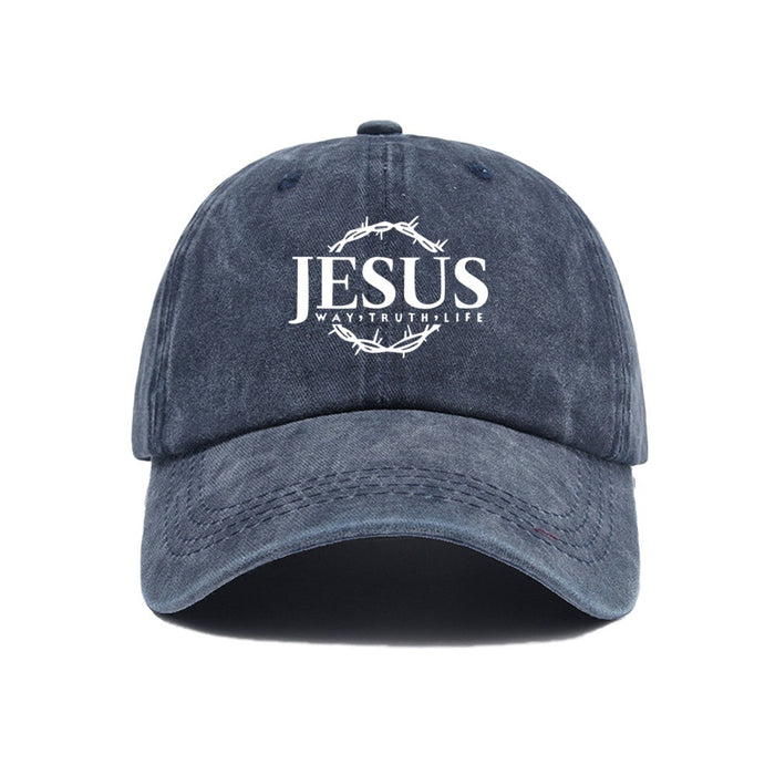 Wholesale Printed baseball cap for outdoor leisure, sun shading, washed retro trend, duckbill cap