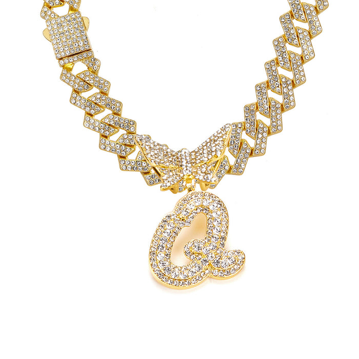 Wholesale Alloy rhinestone pendant necklace