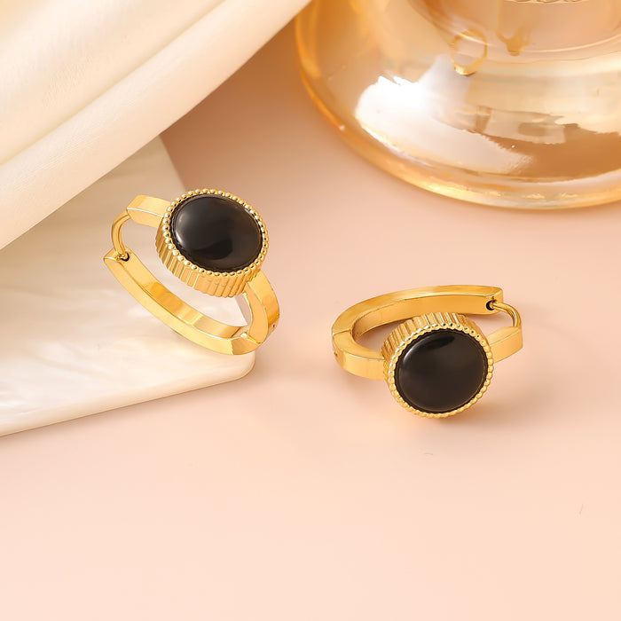 Wholesale Earrings with round buckles and earrings, versatile and fashionable, exuding a sense of luxury and sophistication