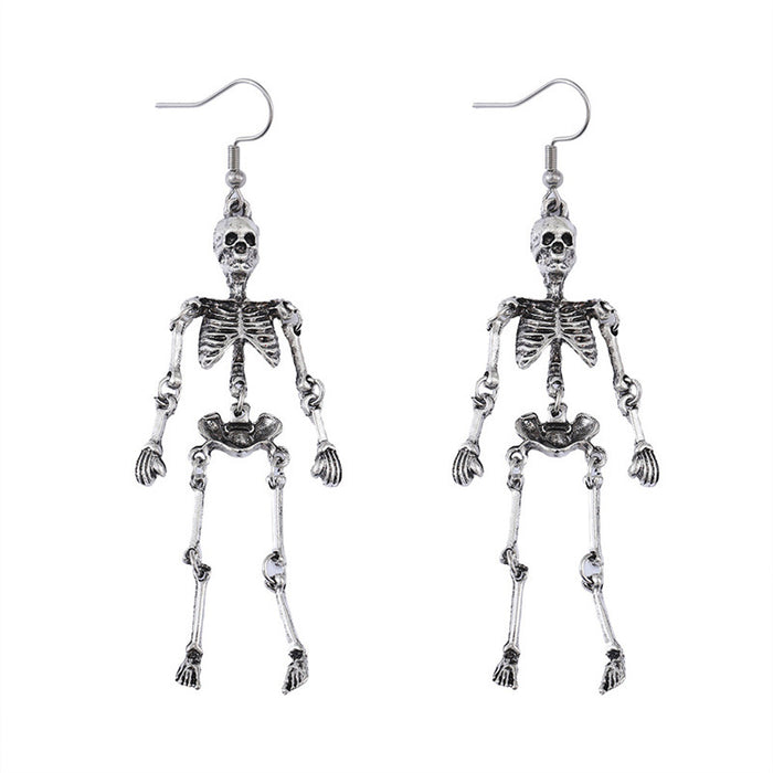 Wholesale Halloween Human Skull Alloy Earrings JDC-ES-Jings011