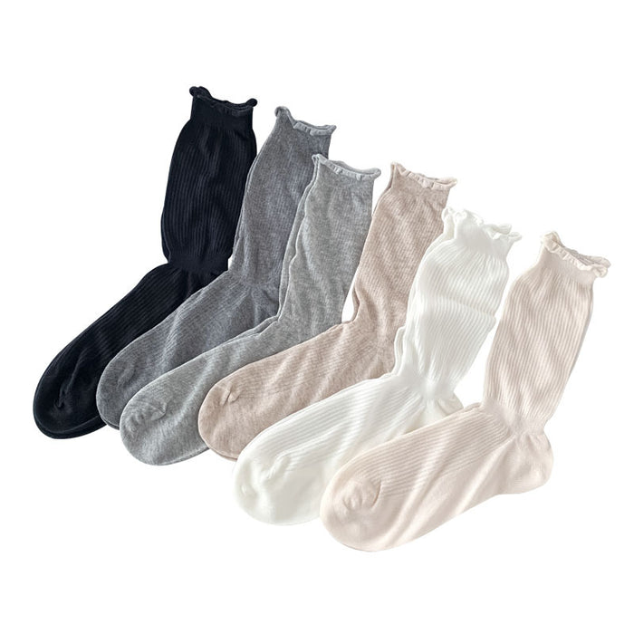 Wholesale Socks, middle tube, stacked socks, thin mesh, breathable