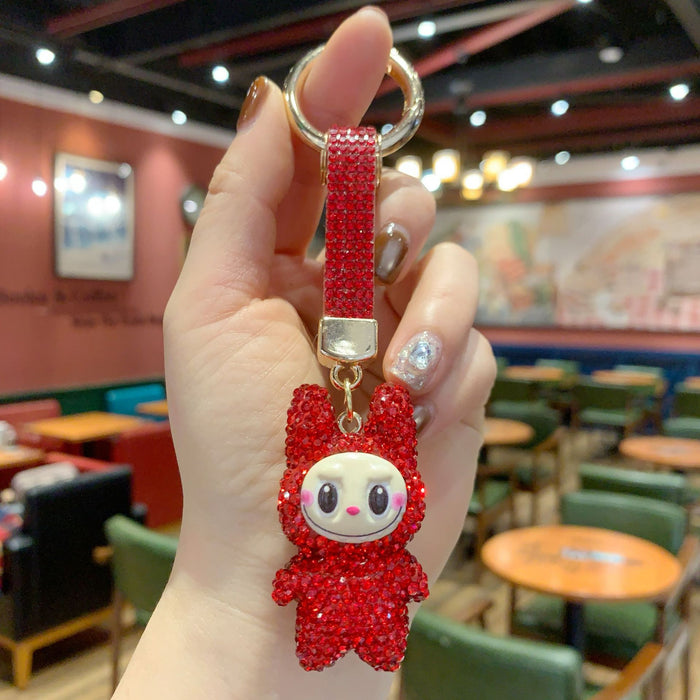 Wholesale Rhinestone-Embellished Rhinestone Keychain